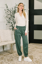 Every Second, Every Hour Jogger Bottoms in Dark Forest Womens Ave Shops- Tilden Co.