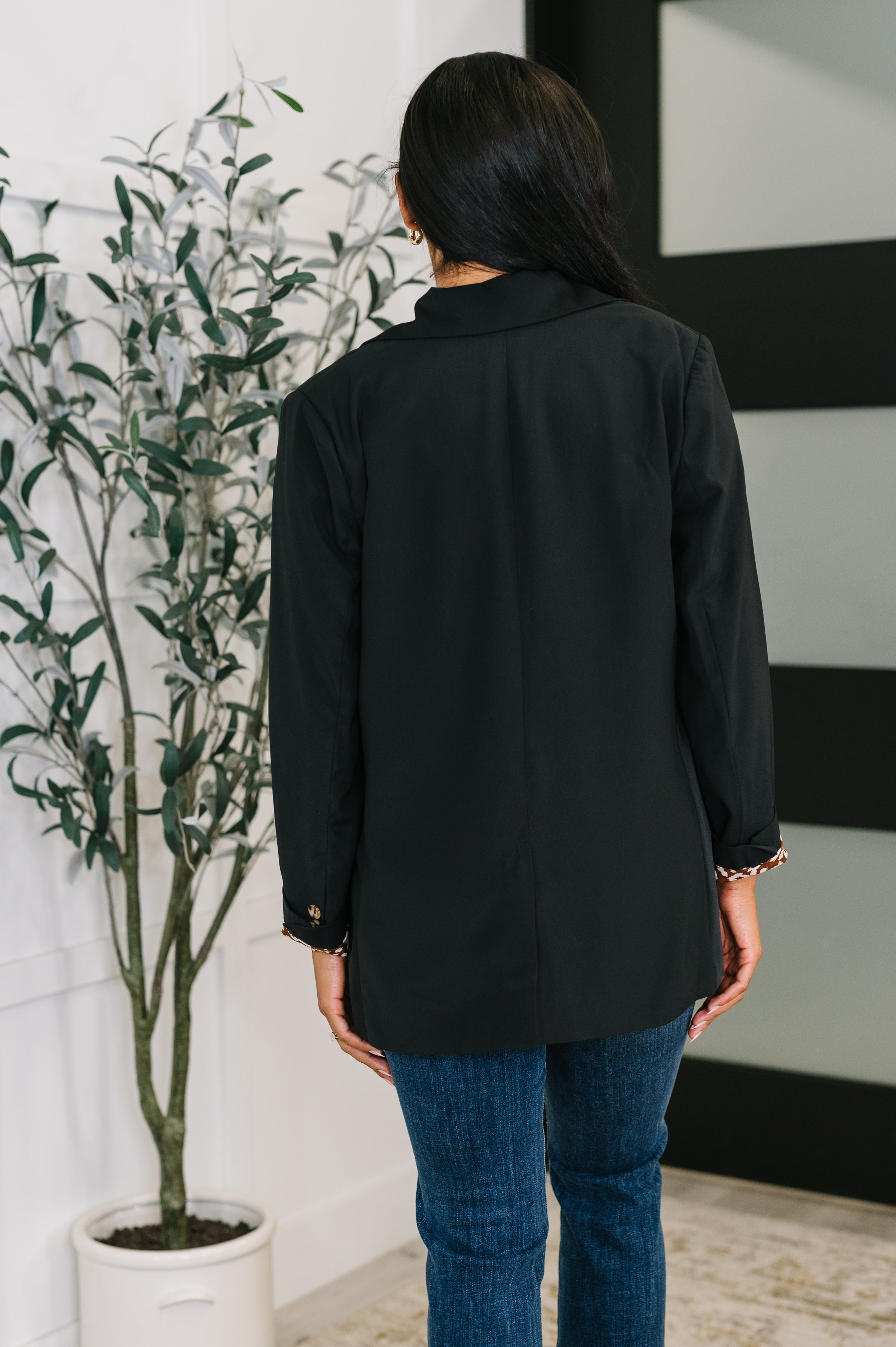Every Day Blazer in Black Cardigan Ave Shops- Tilden Co.