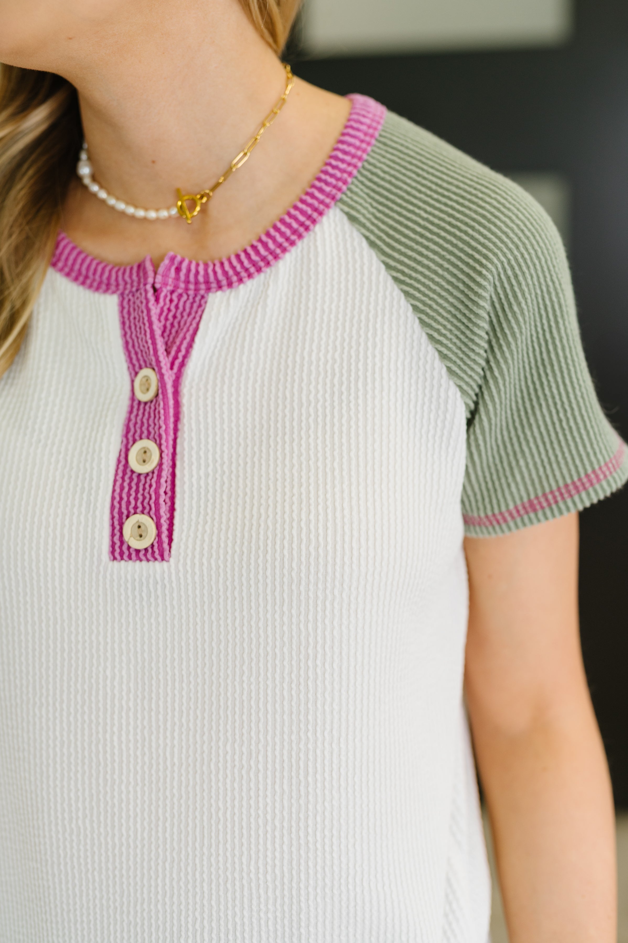 Everyday Envy Cable Ribbed Knit in Light Olive T-Shirt Ave Shops- Tilden Co.