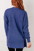 Everything Layer Waffle Knit Open Front Cardigan in Marlin Layers Ave Shops- Tilden Co.