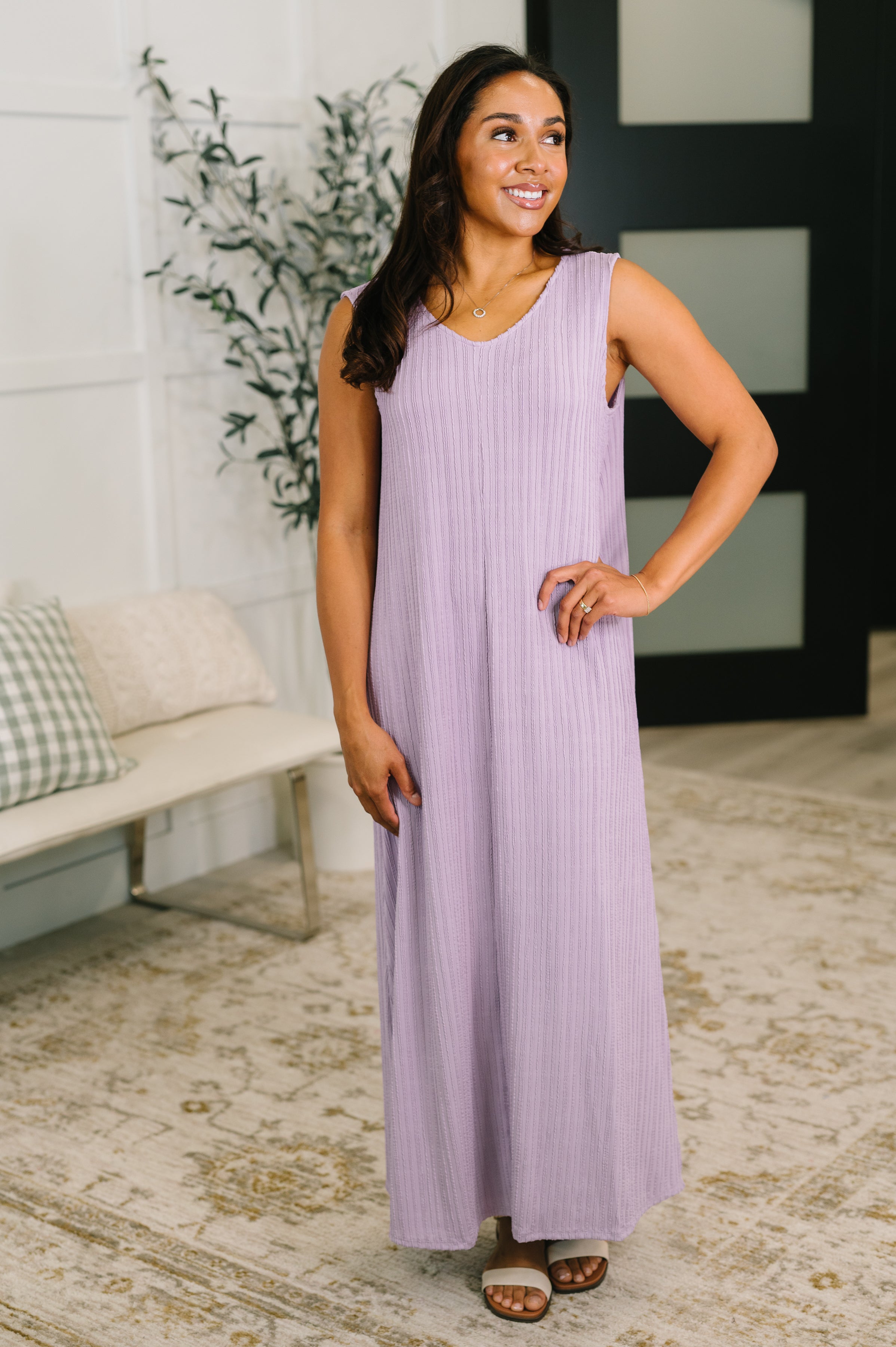 Everything She Wants Sleeveless Maxi Dress in Lavender Womens Ave Shops- Tilden Co.