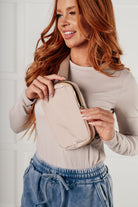 Everywhere I Go Crossbody Belt Bag in Khaki Accessories Ave Shops- Tilden Co.