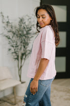 Exactly My Type Paisley Floral Applique Top Womens Ave Shops- Tilden Co.