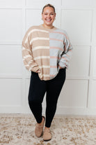 Exceptional Thought Striped Patchwork Sweater Tops Ave Shops- Tilden Co.