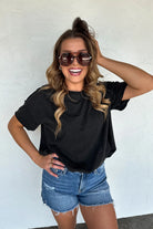 PREORDER: Joey Washed Cotton Boyfriend Tee Womens Ave Shops- Tilden Co.