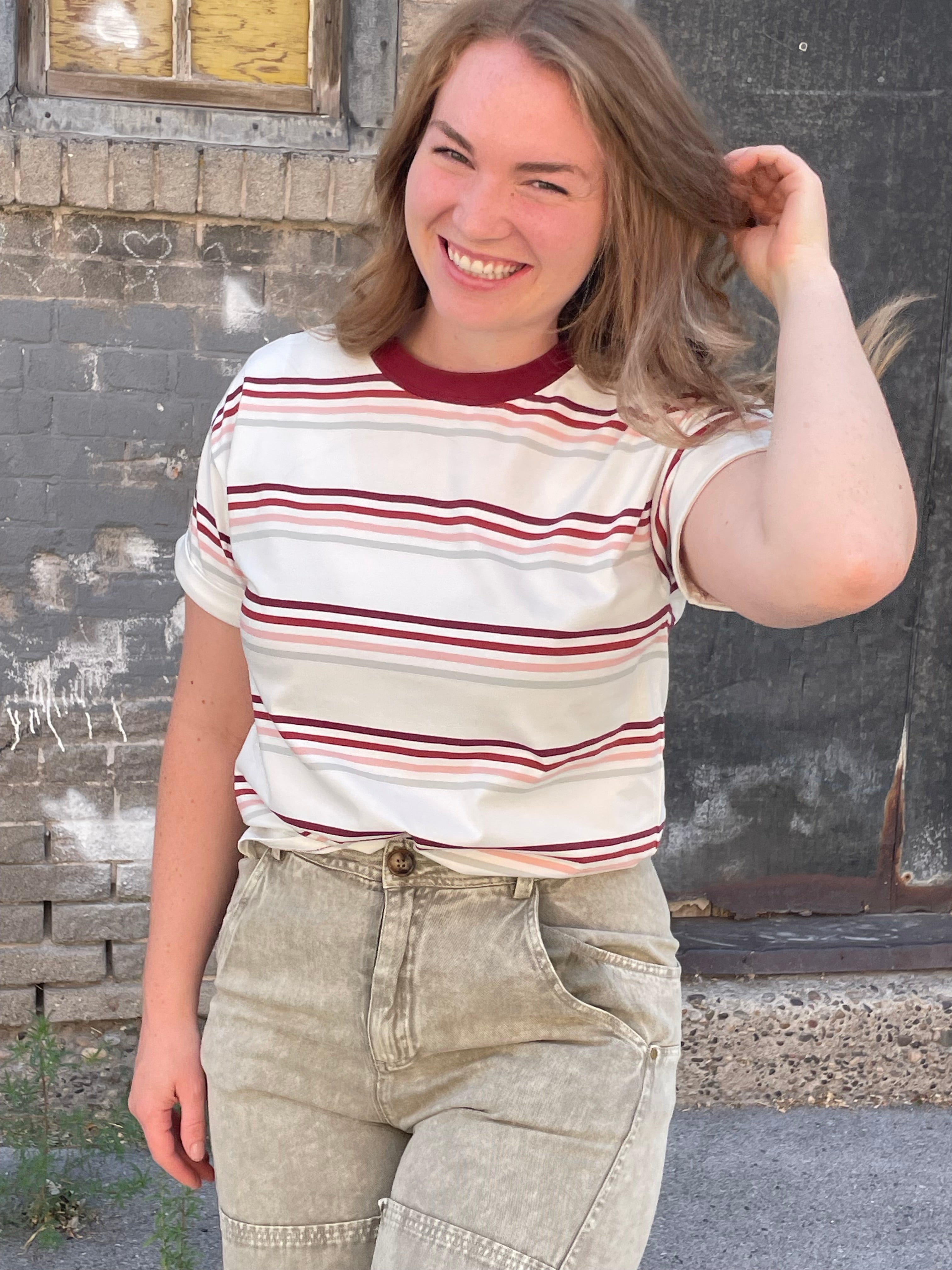 Fundamental Short Sleeve Striped Tee Shirts & Tops Downeast- Tilden Co.