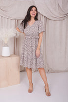 Kasi Dress in Nightingale Gray    Dress Mikarose- Tilden Co.