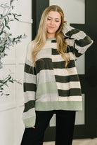 Fall Into Us Color Block Knit Pullover Womens Ave Shops- Tilden Co.