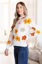 Falling Flowers Floral Sweater    Tops Ave Shops- Tilden Co.