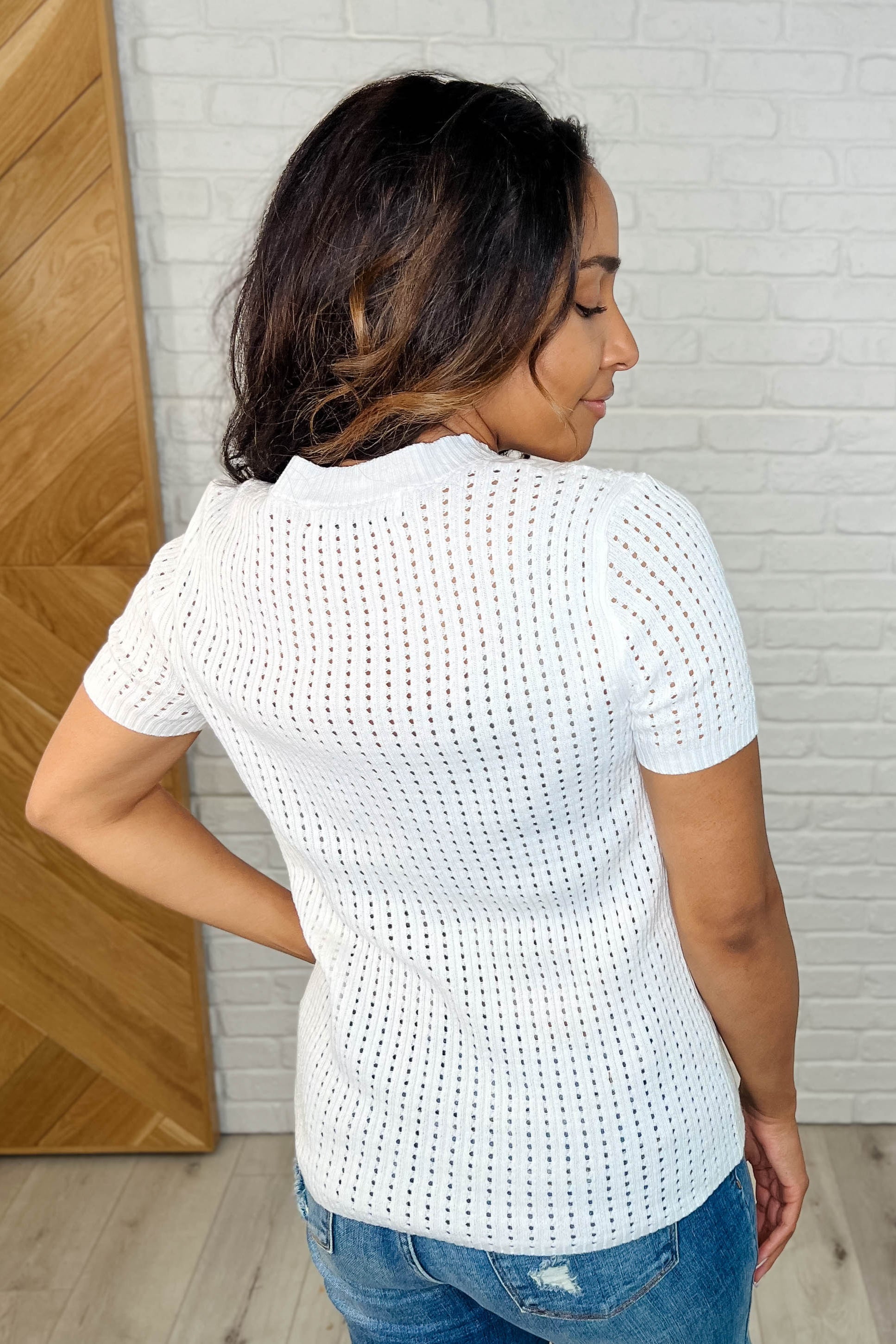 Falling Slowly Loose Knit Tee Tops Ave Shops- Tilden Co.