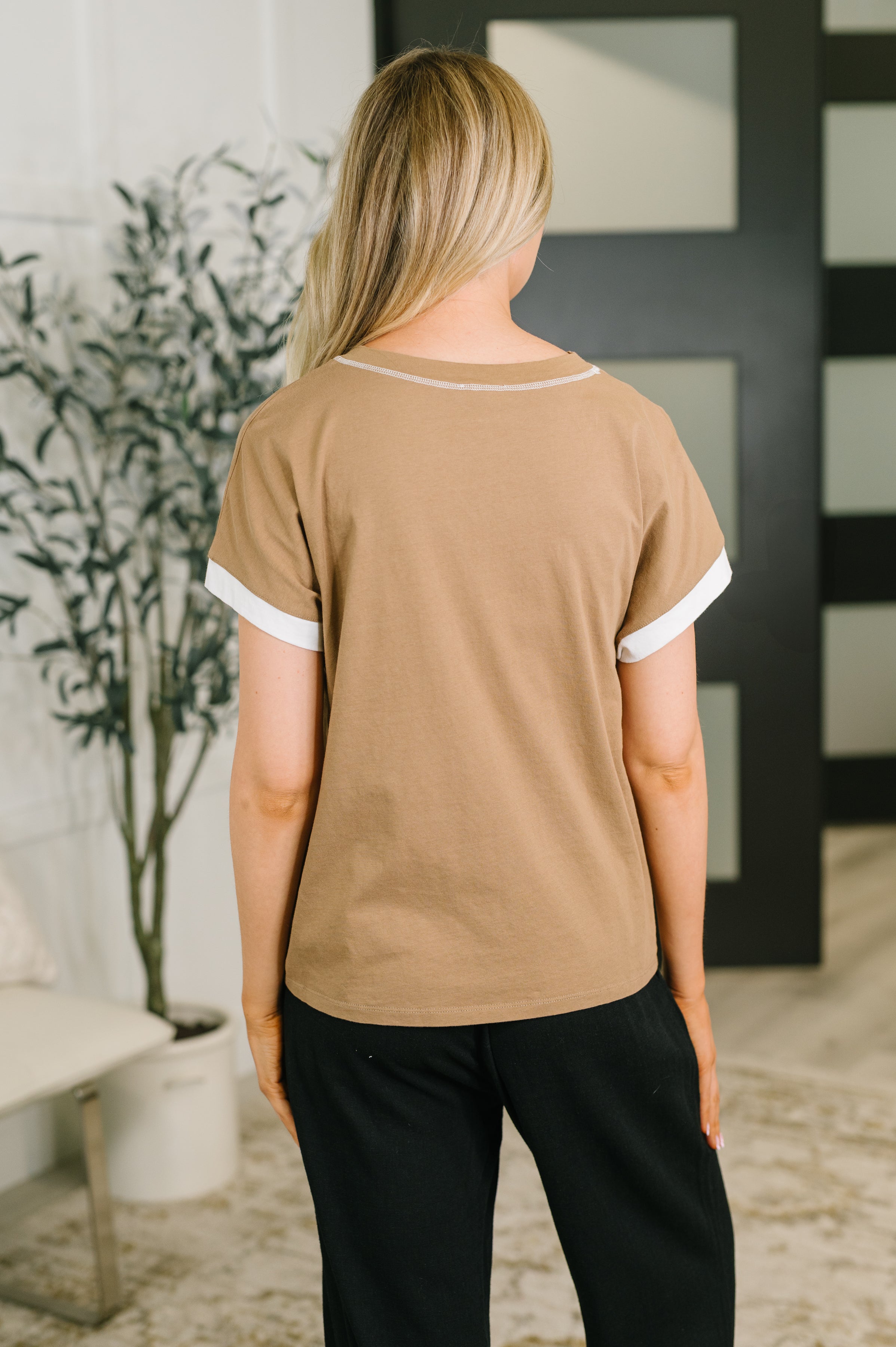 Feel Alright Two Tone Contrast in Mocha Womens Ave Shops- Tilden Co.