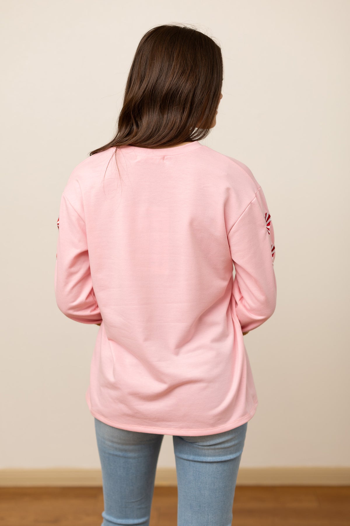 Feelin Festive Pink Sweater Womens Ave Shops- Tilden Co.