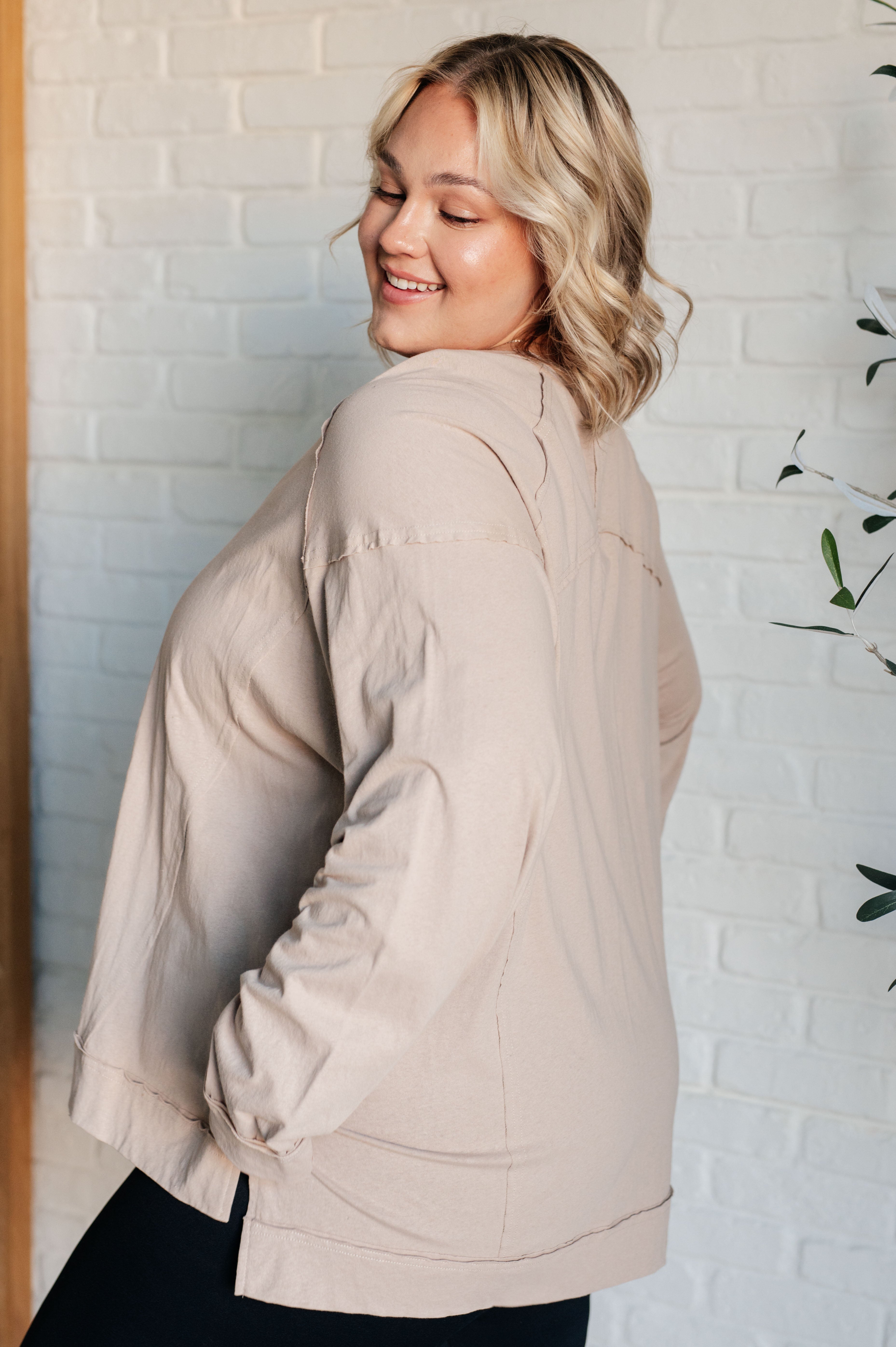 Feels Right Long Sleeve Top Tops Ave Shops- Tilden Co.