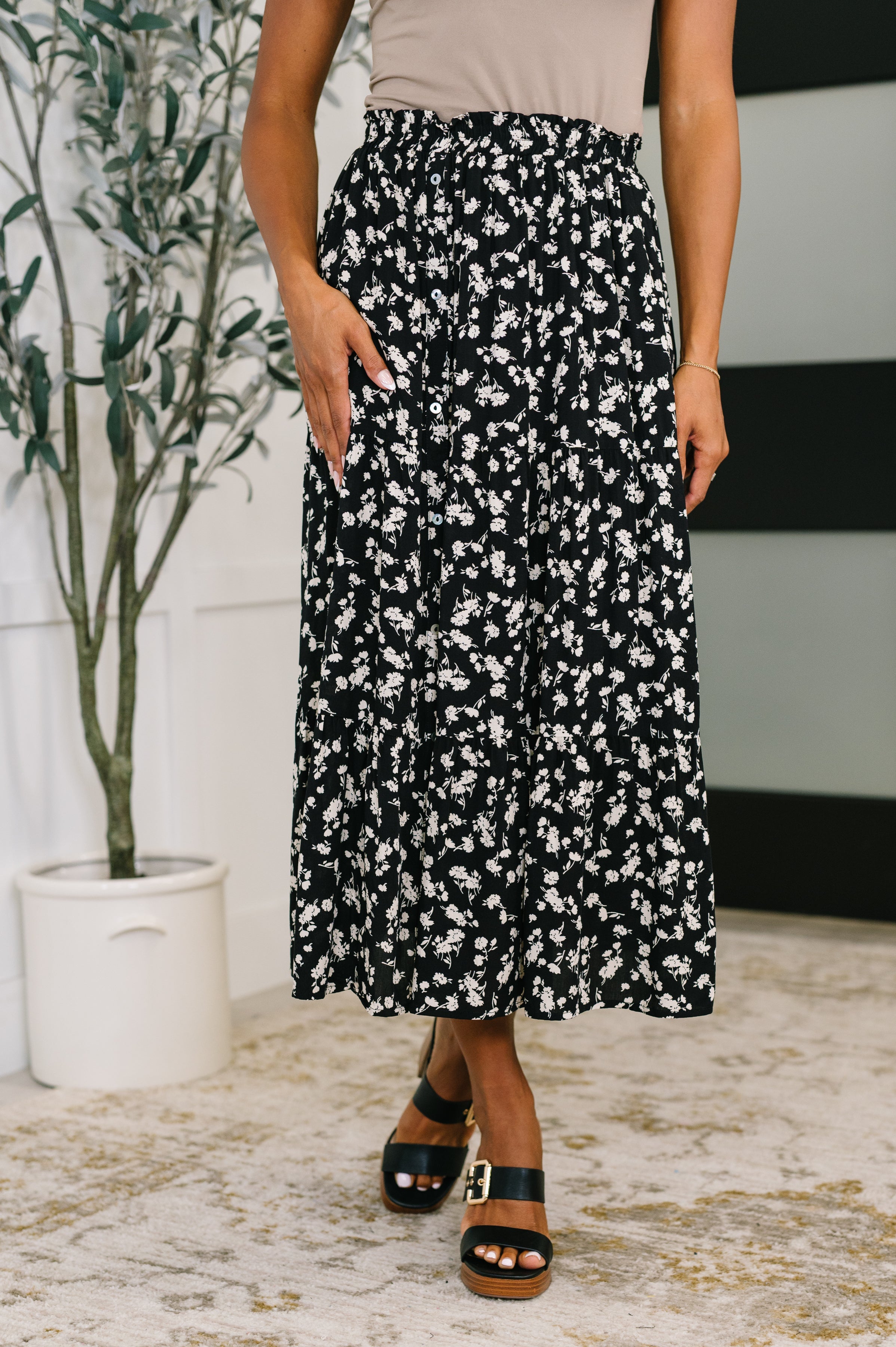 Fielding Flowers Floral Skirt Bottoms Ave Shops- Tilden Co.