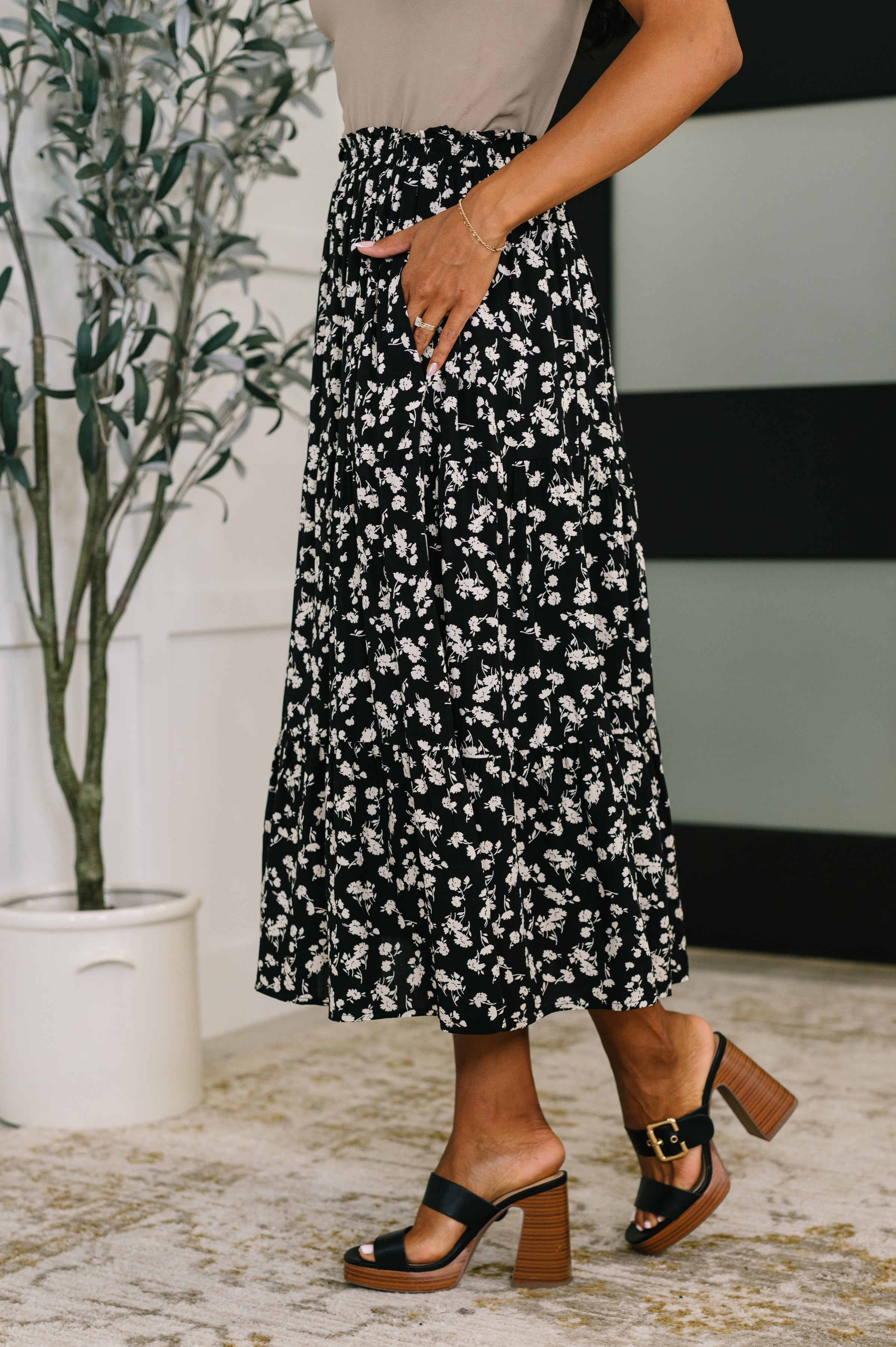 Fielding Flowers Floral Skirt Bottoms Ave Shops- Tilden Co.