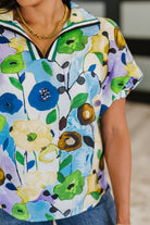 Fielding Questions Floral Top Womens Ave Shops- Tilden Co.
