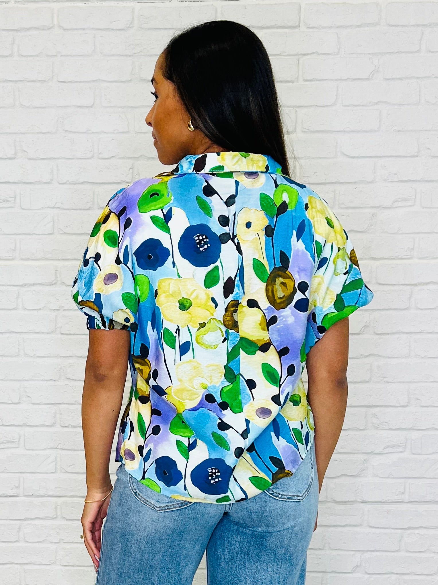 Fielding Questions Floral Top Womens Ave Shops- Tilden Co.