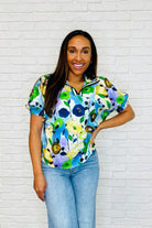 Fielding Questions Floral Top Womens Ave Shops- Tilden Co.