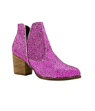 Fiera Glitter Booties in Pink 110 Fashion Boots Naughty Monkey- Tilden Co.