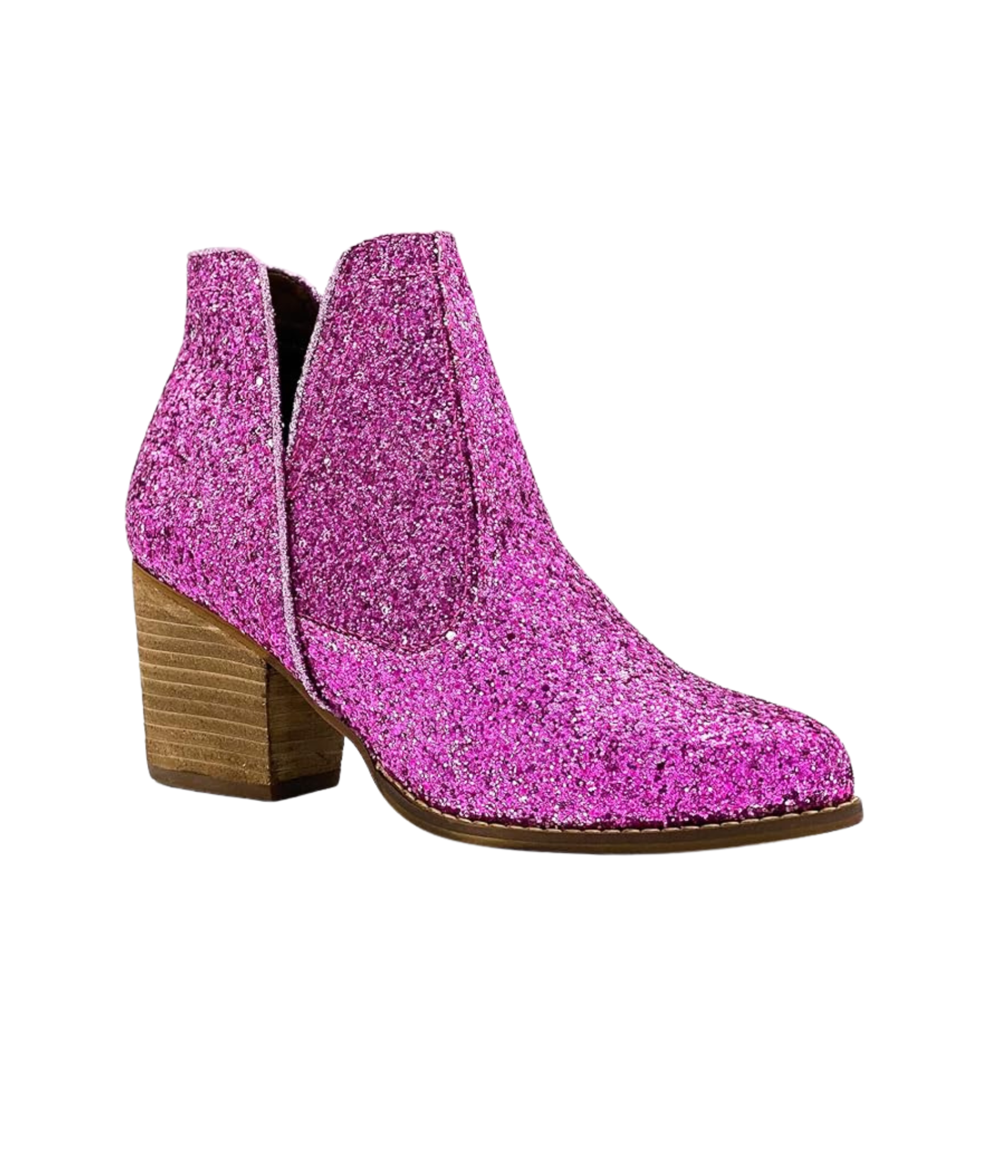 Fiera Glitter Booties in Pink 110 Fashion Boots Naughty Monkey- Tilden Co.