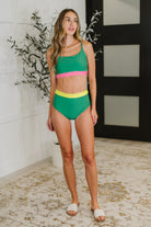 Fiji Color Block Swim Top Swimwear Ave Shops- Tilden Co.