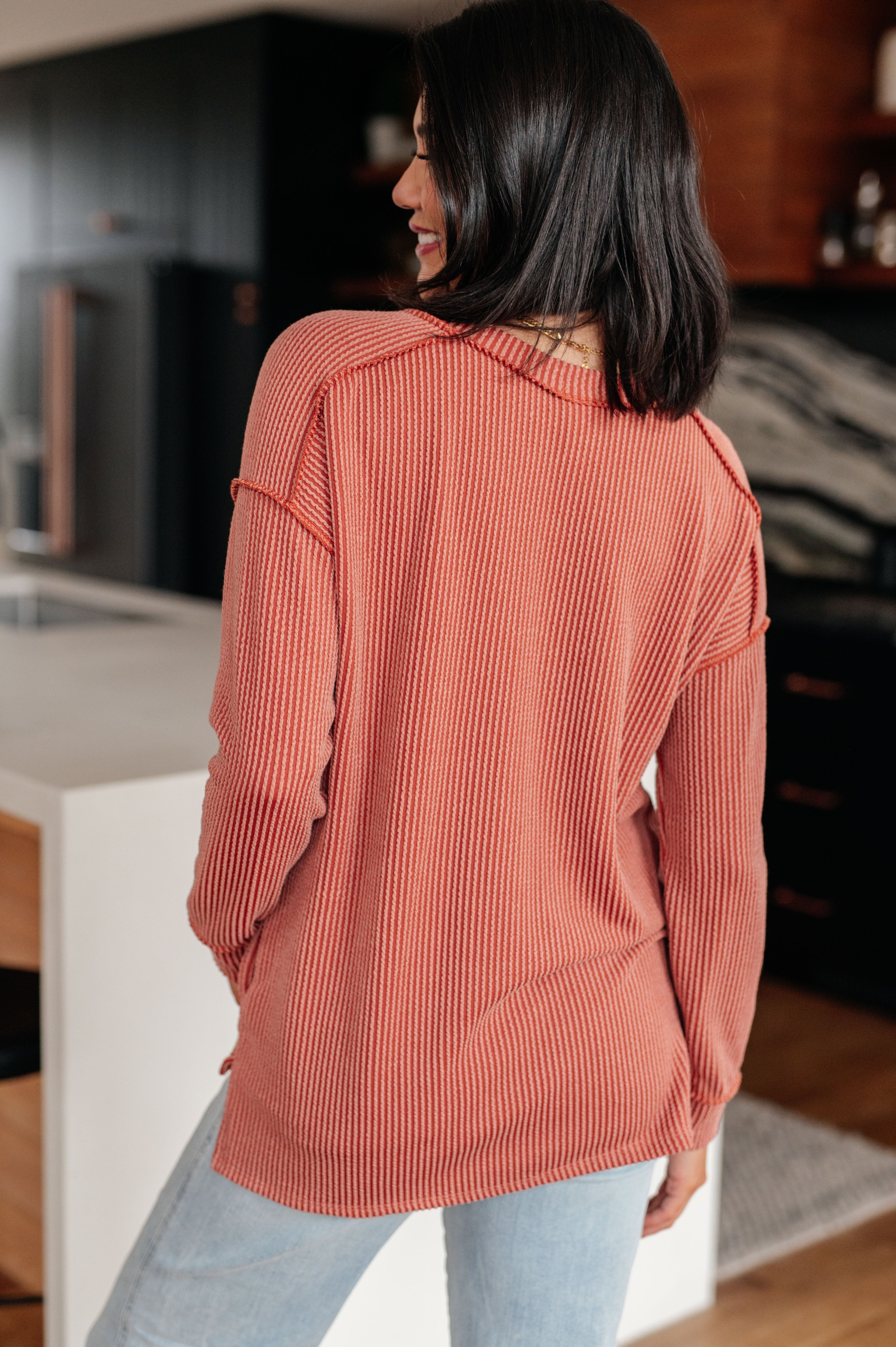 First and Foremost Rib Knit Top Tops Ave Shops- Tilden Co.