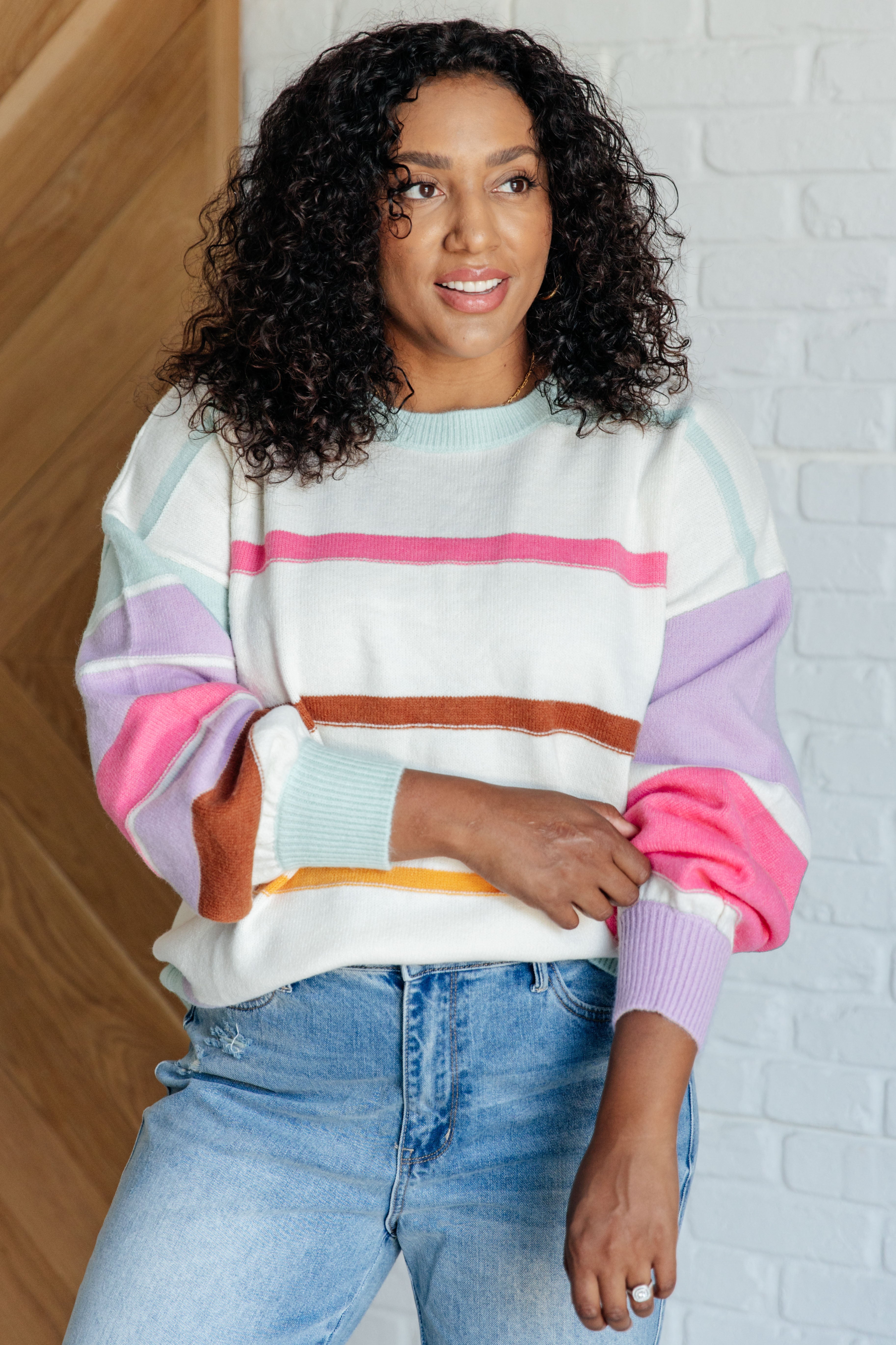 Flawless Features Striped Sweater    Tops Ave Shops- Tilden Co.