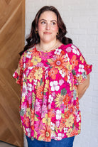 Flit About Floral Top in Pink    Tops Ave Shops- Tilden Co.