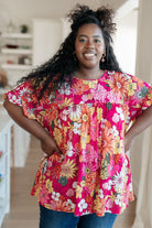 Flit About Floral Top in Pink    Tops Ave Shops- Tilden Co.