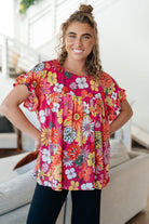 Flit About Floral Top in Pink    Tops Ave Shops- Tilden Co.