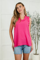 Flourish and Flare Ruffle Detail Tank Tops Ave Shops- Tilden Co.