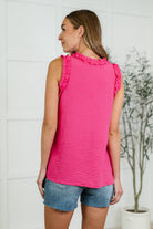 Flourish and Flare Ruffle Detail Tank Tops Ave Shops- Tilden Co.