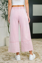 PREORDER: Flower Applique Cropped Flare Bottoms in Light Pink Womens Ave Shops- Tilden Co.