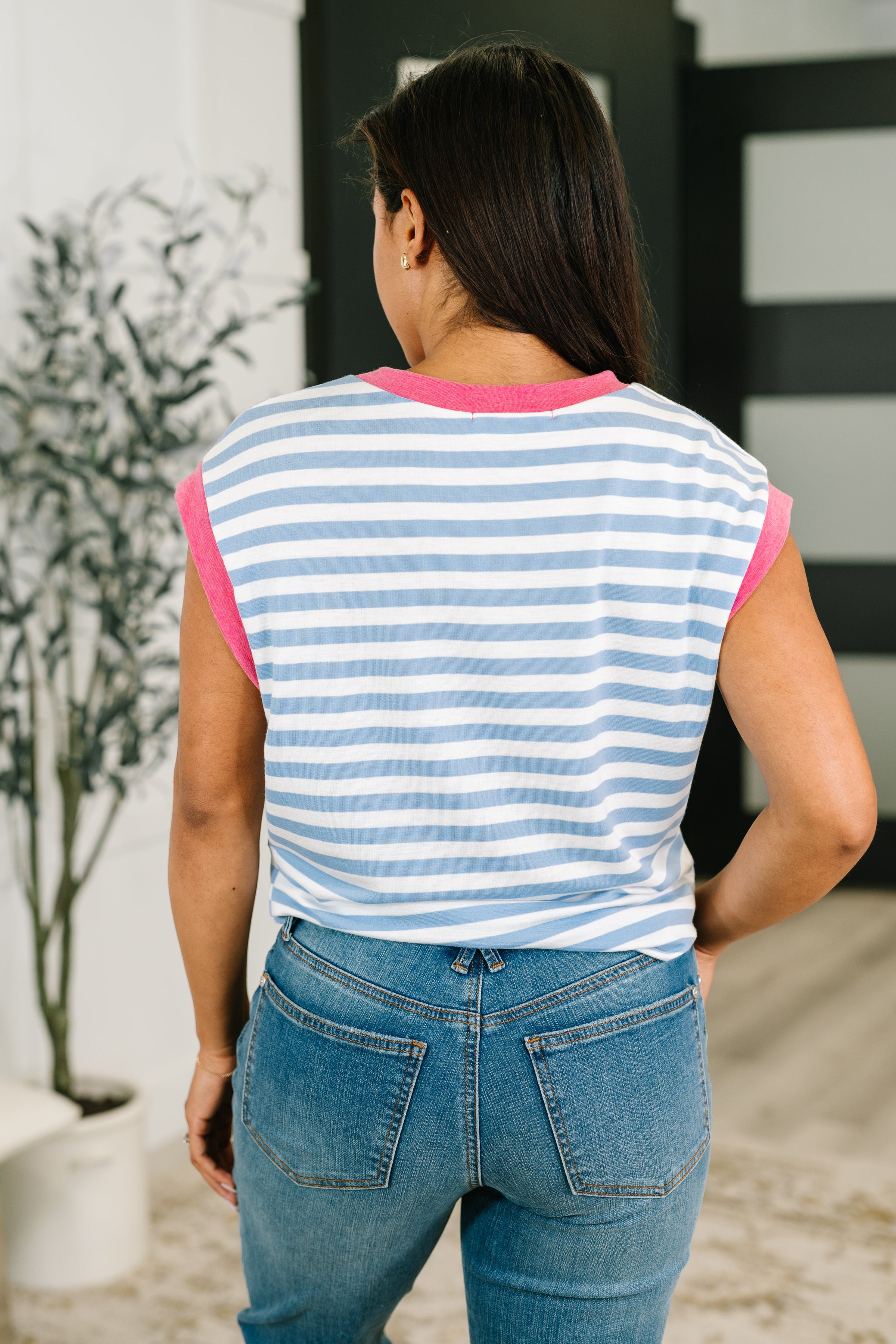 Following Through Color Block Muscle Tee Womens Ave Shops- Tilden Co.