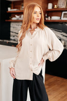 For You I Do Button Up Blouse Tops Ave Shops- Tilden Co.