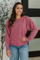 For the Experience Relaxed Pullover in Cabernet Womens Ave Shops- Tilden Co.