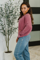For the Experience Relaxed Pullover in Cabernet Womens Ave Shops- Tilden Co.