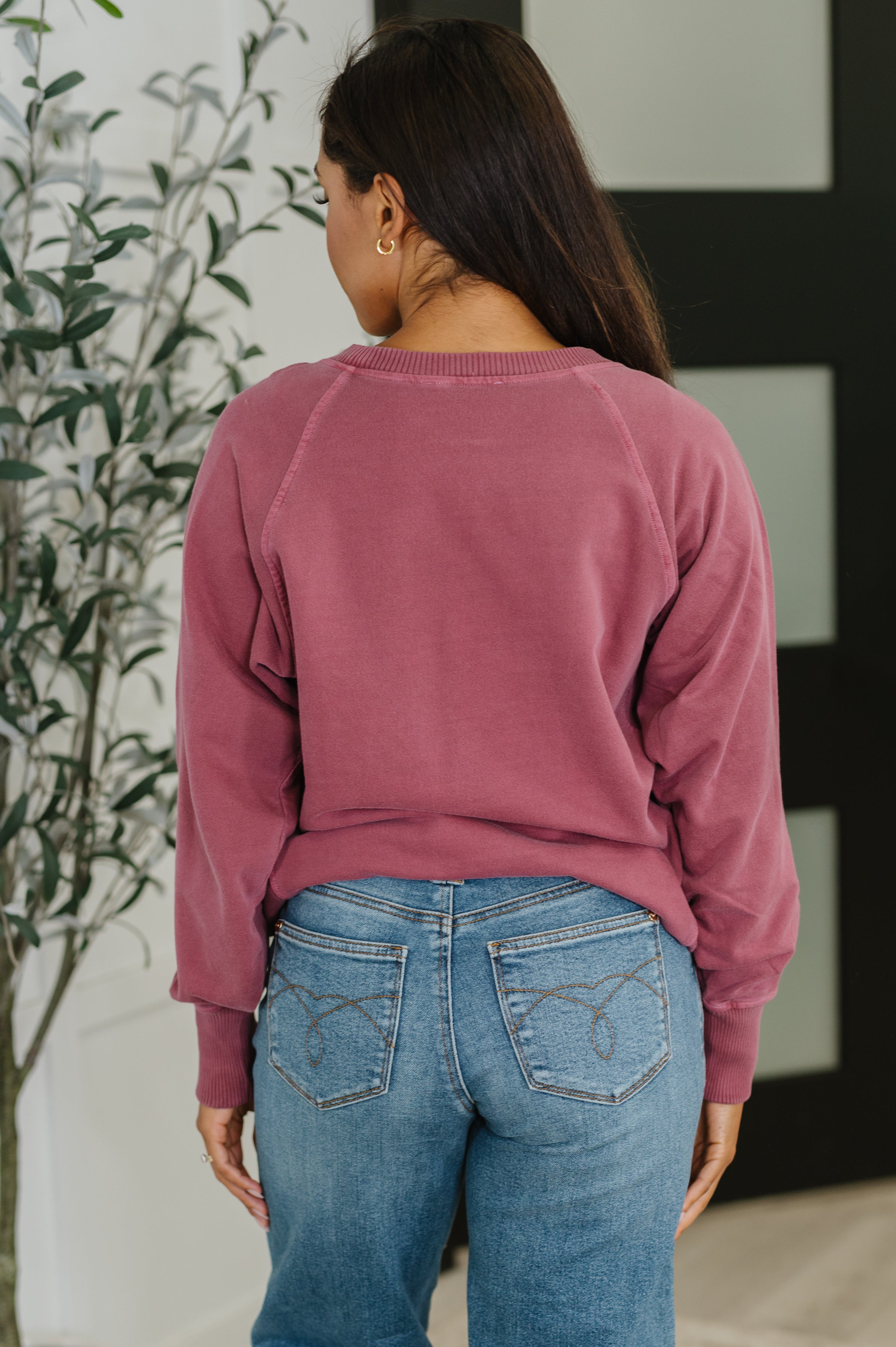 For the Experience Relaxed Pullover in Cabernet Womens Ave Shops- Tilden Co.