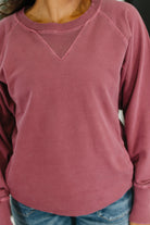 For the Experience Relaxed Pullover in Cabernet Womens Ave Shops- Tilden Co.