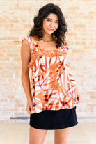 Francesca Embroidered Top in Rust T-Shirt Ave Shops- Tilden Co.