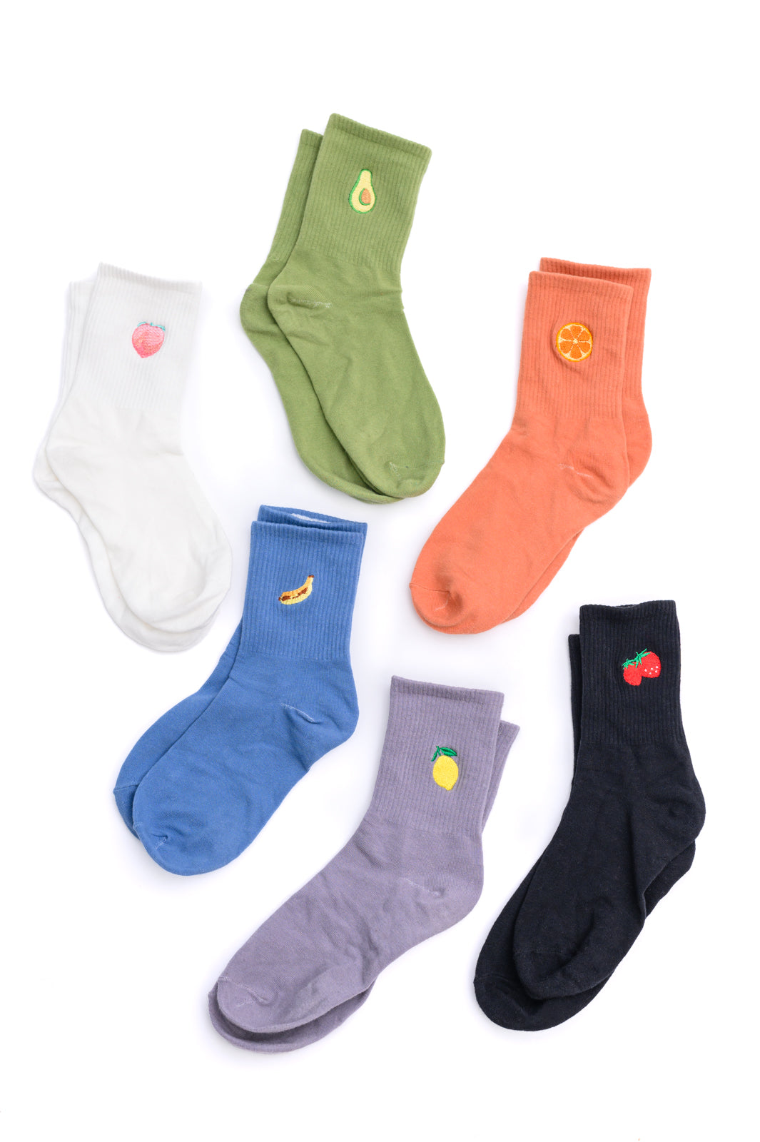 Fruit Snack Socks Set of 6 Accessories Ave Shops- Tilden Co.