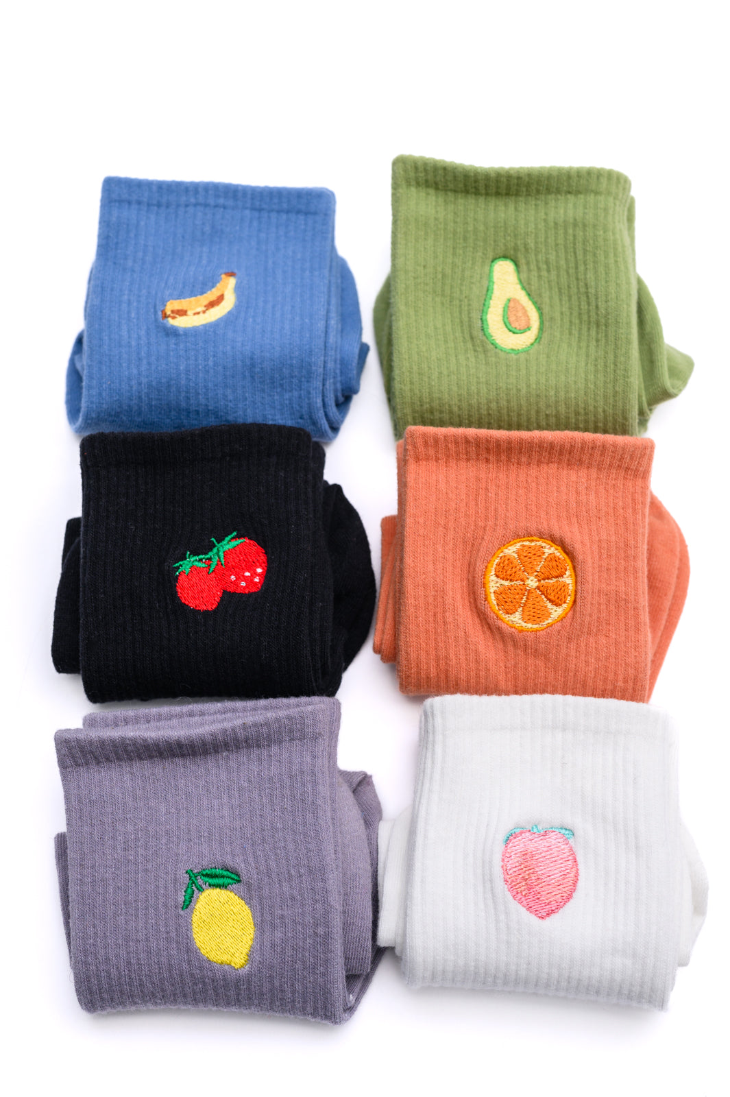 Fruit Snack Socks Set of 6 Accessories Ave Shops- Tilden Co.