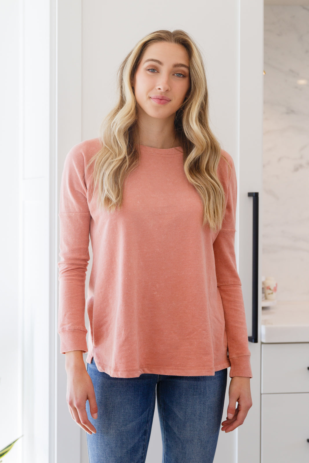 Fun Beginnings Raglan Top In Dusty Mauve    Womens Ave Shops- Tilden Co.