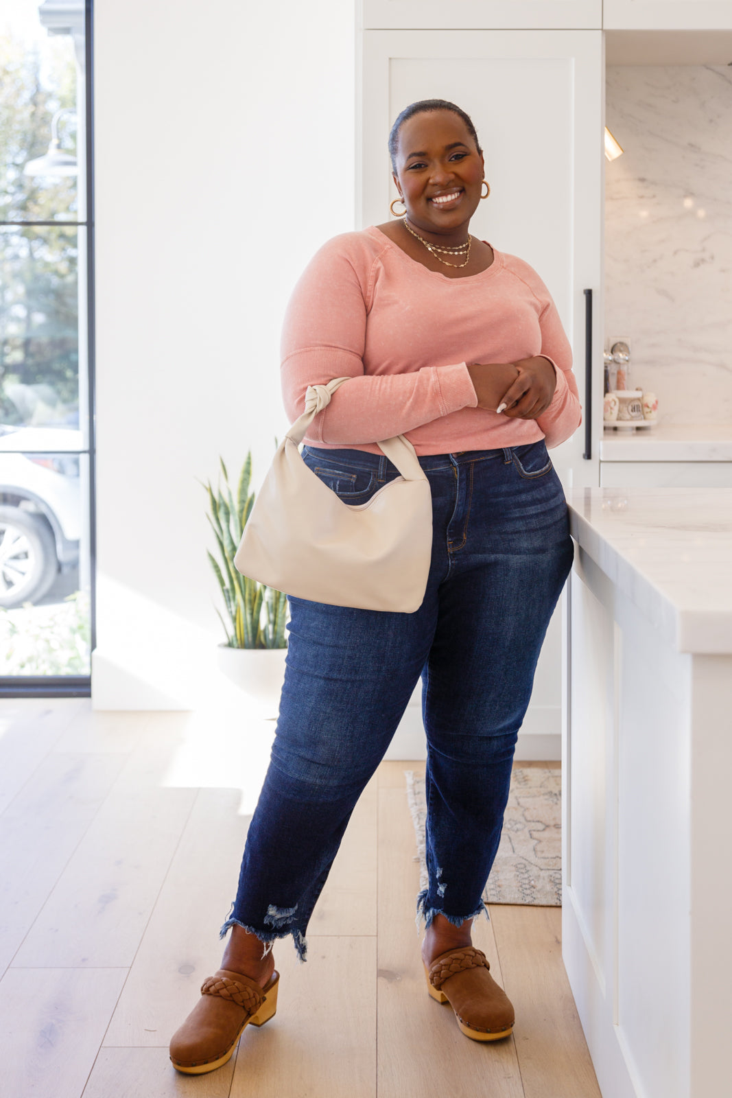 Fun Beginnings Raglan Top In Dusty Mauve    Womens Ave Shops- Tilden Co.