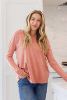 Fun Beginnings Raglan Top In Dusty Mauve    Womens Ave Shops- Tilden Co.