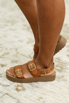 Funplay Cognac Platform Sandal Womens Ave Shops- Tilden Co.