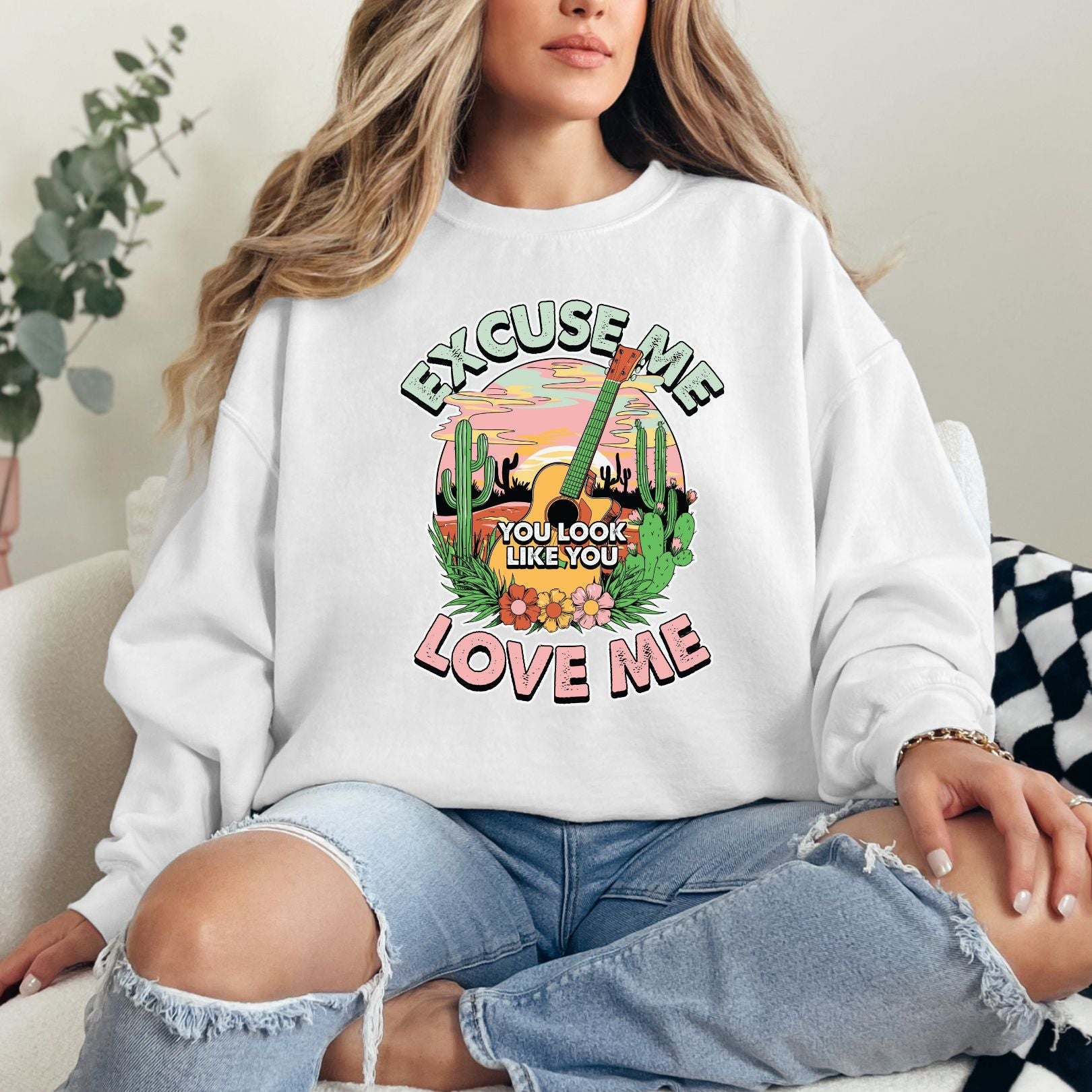 Excuse Me Graphic Sweatshirt Womens Ave Shops- Tilden Co.