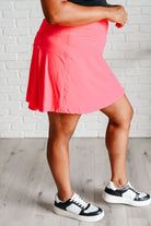 Game, Set and Match Tennis Skort in Flamingo Pink    Athleisure Ave Shops- Tilden Co.