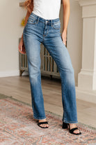 Genevieve Mid Rise Vintage Bootcut Jeans    Denim Ave Shops- Tilden Co.