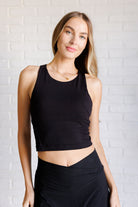 Get Moving Racer Back Crop Tank    Athleisure Ave Shops- Tilden Co.